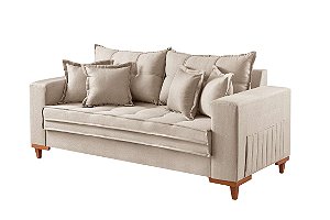 SOFA FIXO PORTUGAL 200CM LIN BEGE/24 - BOARETO