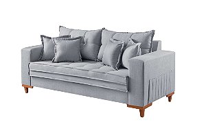 SOFA FIXO PORTUGAL 200CM LIN CINZA/27 - BOARETO