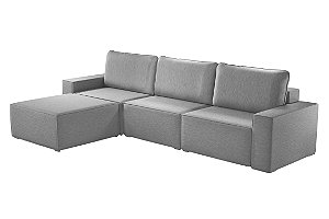 SOFA LE CANTON 3MOD 80 + PUFF LIN CINZA/27 - IMPERIO