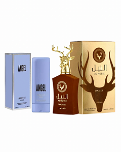 Combo Al Noble Wazeer Eau de Parfum Lattafa - 100ml + Hidratante Angel Isabelle - 200ml