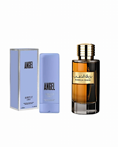 Combo Al Wataniah Bareeq Al Dhahab Eua de Parfum - 100ml + Hidratante Angel Isabelle - 200ml - Masculino