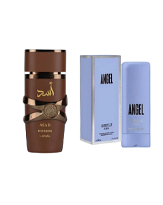 Combo Asad Bourbon Lataffa Eau de Parfum - 100ml + Angel Isabelle Hidratante - 200ml - Masculino