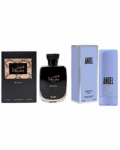 Combo Hawas Black Rasasi Eau de Parfum 100ml + Angel Isabelle Hidratante 200ml - Masculino