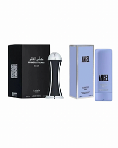 Combo Winners Trophy Silver Lattafa Eau de Parfum - 100ml + Angel Hidratante Isabelle - 200ml - Masculino