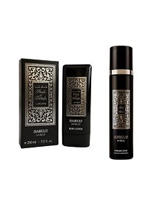 Combo Body Splash Fakhar Black - Isabelle La Belle - 300ml + Fakhar Black Isabelle La Belle Hidratante- 200ml - Masculino