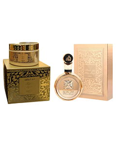 Combo Fakhar Gold Extrait Lattafa Eau de Parfum - 100ml + Pasta Fakhar Gold Isabelle La Belle - 200g - Masculino