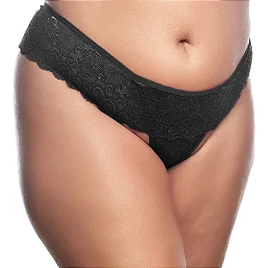 Calcinha Tailandesa Plus em Renda com Pérolas