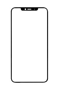 Vidro Frontal Iphone XS Max - Com Cola Oca