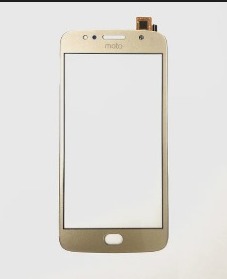 Vidro Frontal Motorola G5S Com Touch Dourado - Com Cola Oca