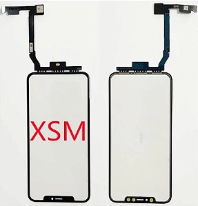 Vidro Touch Frontal Iphone XS Max Cabo Longo Com CI - Com Cola Oca