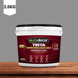Tinta Emborrachada Fosca Cinza Platina 3,6kg Euro Decor