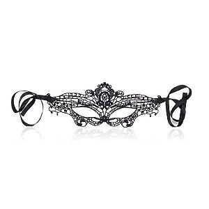 Máscara com Renda Fina e Delicada – Ideal para Bailes e Fantasias