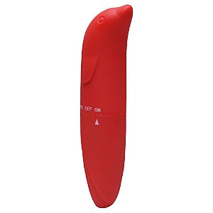 Vibrador Ponto G Golfinho Aveludado - Vermelho
