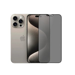 Pelicula 3D Vidro Privacidade Para iPhone 15 Pro Max