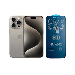 Película Cerâmica Fosca Privacidade Para iPhone 15 Pro