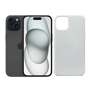 Capa Case Para iPhone 15 Plus Branca