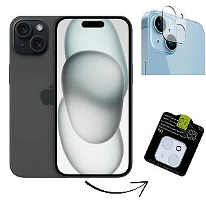Película de Proteção Para Câmera do iPhone 15 Plus