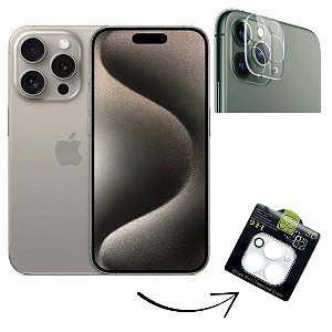 Película de Proteção Para Câmera do iPhone 15 Pro Max