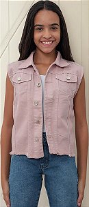 Colete Infantojuvenil Rosê Feminino Fashion