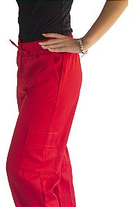 Calça Pantalona Wide Leg Cargo Meninas Varias Cores P Ao Gg