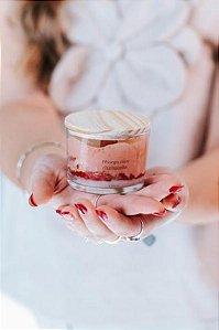 VELA MARMORIZADA 100G - PÊSSEGO COM CHAMPANHE