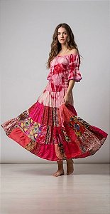 Vestido "Diva" Tie-dye Rosa