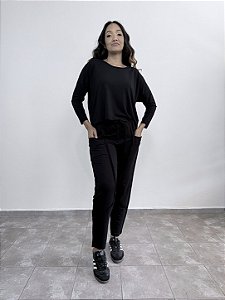 Calça Recortes - PRETO