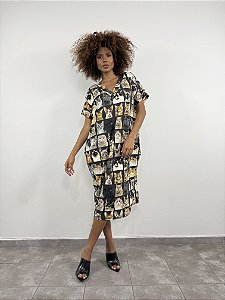 Vestido Vogue V Gatos - CORES