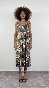 Vestido Longuete  Alça - Renascimento