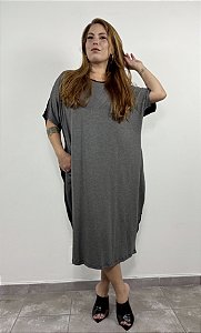 Vestido Vogue - PRETO/CINZA