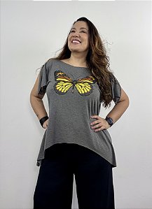 Blusa Borboleta - CINZA