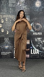Vestido Amarrações - MARRON