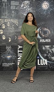 Vestido Amarrações - VERDE EXERCITO