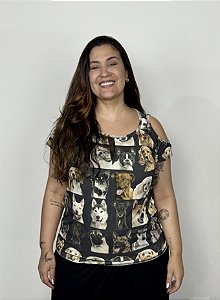 Blusa Ombro Cachorros - CORES