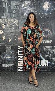 Vestido Balenciaga Floral Laranja - CORES