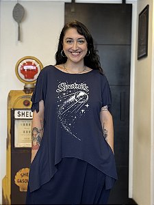 Blusa Borboleta SPUTNIK - AZUL MARINHO