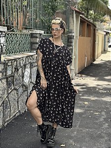 Vestido Balenciaga Pato Real - PRETO