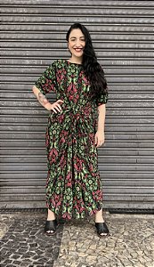 Vestido Amarrações Papagaio - PRETO