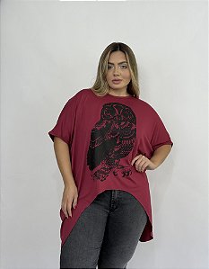 Blusa Borboleta Cordinha Coruja - BORDÔ
