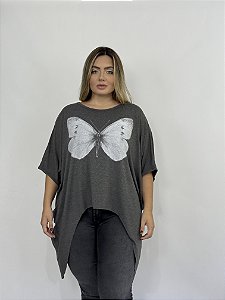 Blusa Borboleta Cordinha Borboleta - CINZA ESCURO