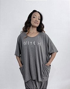 Blusa Quadrada Witch - CINZA ESCURO