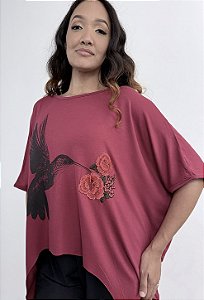 Blusa Borboleta Cordinha Beija-flor Bordado - BORDÔ
