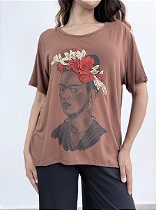 Blusa Essência Frida Bordada - MARRON