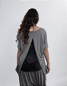 Blusa Essencia Lua Planetas - CINZA ESCURO