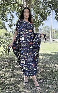 Vestido Amarrações Borboleta - PRETO