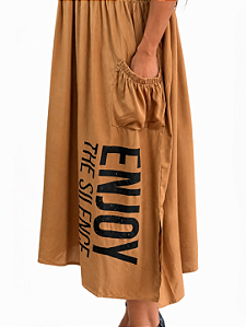 Vestido Balenciaga Enjoy the Silence - Camelo