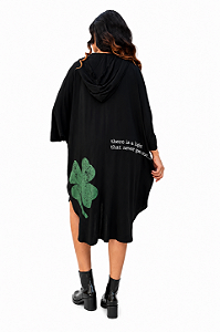 Camisão Capuz Trevo - PRETO