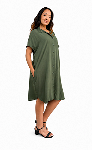 Chemise Borboleta - VERDE EXERCITO