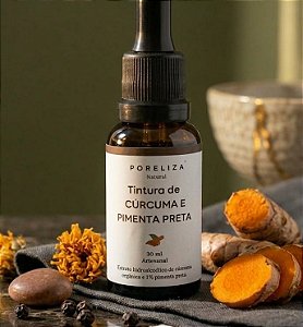 🌿 TINTURA DE CÚRCUMA COM PIMENTA PRETA- 30 ml