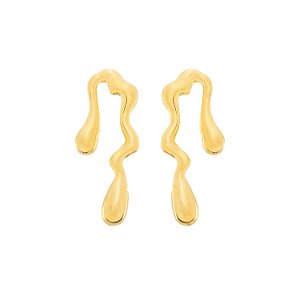 Brinco Dourado Orgânico de Gota